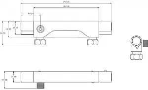 Термостат для душа Swedbe Mercury хром 9050 Термостат для душа Swedbe Mercury хром 9050, 2