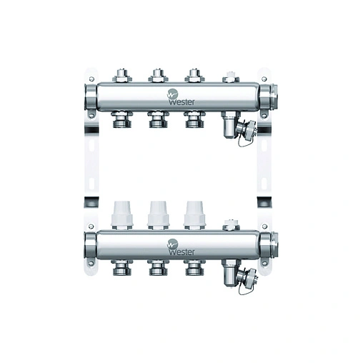 Группа коллекторная без расходомеров 3 отвода 1&quot;в/в x ¾&quot;ек Wester W903.3