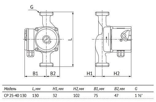 Насос циркуляционный Unipump CP 25-40 130 87394 Насос циркуляционный Unipump CP 25-40 130 87394