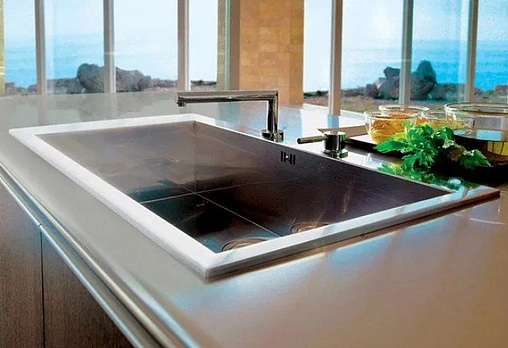 Смеситель для кухни с выдвижным изливом для установки перед окном Franke Active Window хром 115.0486.980