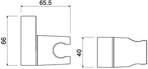 Держатель ручного душа Aquatek хром AQ2406CR, 2