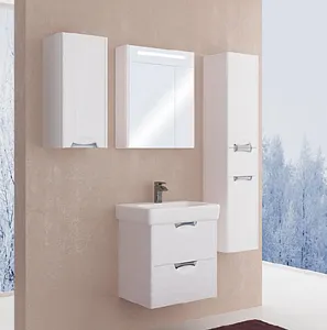 Шкаф-зеркало Aquaton Сильва 60 дуб полярный 1A216202SIW70, 4