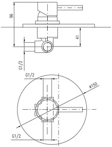 Смеситель для душа скрытого монтажа Rav Slezak Seina хром SE983L, 2