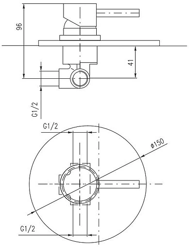Смеситель для душа скрытого монтажа Rav Slezak Seina хром SE983L Смеситель для душа скрытого монтажа Rav Slezak Seina хром SE983L