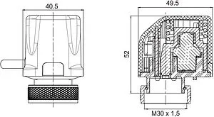 Сервопривод электротермический НЗ 24В М30 x 1.5 WATTS 22CX24NC2 10029673, 2