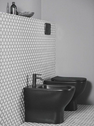 Биде напольное Ideal Standard Tesi Silk Black черный матовый T3540V3