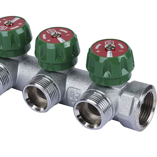 Коллектор регулирующий проходной 4 отвода ¾&quot;в/н x ¾&quot;ек Stout SMB-6850-343404