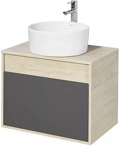 Тумба под умывальник подвесная Aquaton Лофт Урбан 65 графит/орегон 1A254001LQX60