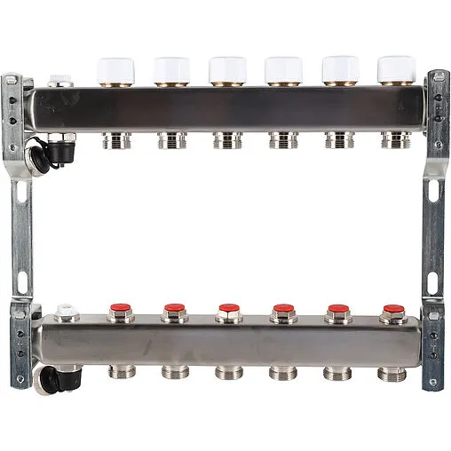Группа коллекторная без расходомеров 6 отводов 1&quot;в/в x ¾&quot;ек Rommer RMS-3201-000006