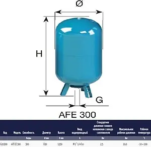 Гидроаккумулятор CIMM AFE CE 300л 10 бар 620300 Гидроаккумулятор CIMM AFE CE 300л 10 бар 620300, 2