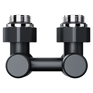 Узел нижнего подключения радиатора угловой ¾"ек x ¾"ек (½"н) Royal Thermo Design черный RANDU11234BL Узел нижнего подключения радиатора угловой ¾"ек x ¾"ек (½"н) Royal Thermo Design черный RANDU11234BL, 3
