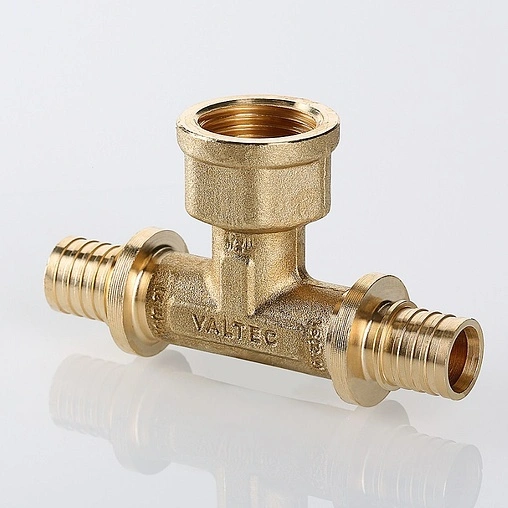 Тройник аксиальный переходной 16мм x ½&quot;в x 16мм Valtec VTm.432.BG.160416