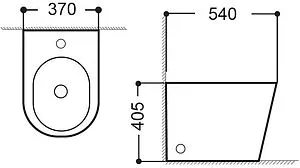 Биде напольное Aquanet Atago 2.0 белый Atago 2.0 B1, 2