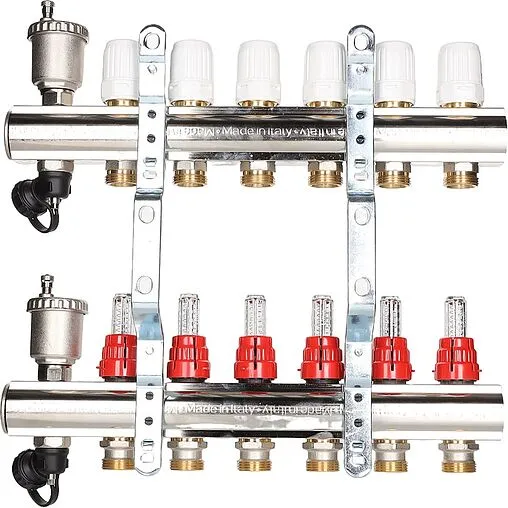 Группа коллекторная с расходомерами 4 отвода 1¼&quot;в/в x ¾&quot;ек Valtec VTc.596.EMNX.0704