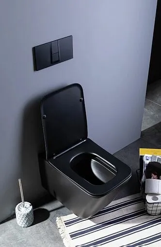 Унитаз подвесной безободковый Aquanet Tavr-W BW Rimless черный матовый TAVR-W BW Унитаз подвесной безободковый Aquanet Tavr-W BW Rimless черный матовый TAVR-W BW