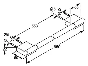 Полотенцедержатель Kludi A-XES хром 4898005 Полотенцедержатель Kludi A-XES хром 4898005, 5