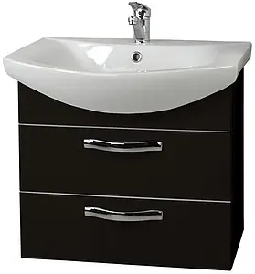 Тумба-умывальник подвесная Aquaton Ария 80 M чёрный 1A1408K0AA950, 3