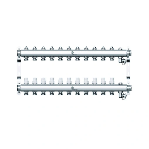 Группа коллекторная без расходомеров 11 отводов 1&quot;в/в x ¾&quot;ек Wester W903.11