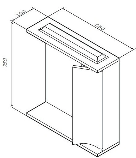 Шкаф-зеркало Am.Pm Like 65 R белый M80MPR0651WG