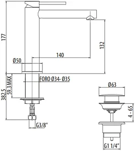 Смеситель для раковины Gattoni Circle One чёрный матовый 9044/90NO Смеситель для раковины Gattoni Circle One чёрный матовый 9044/90NO, 2