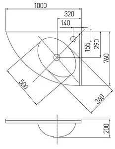 Раковина Aquaton Меблико 102 R белый 1A70043RMB01R Раковина Aquaton Меблико 102 R белый 1A70043RMB01R, 2