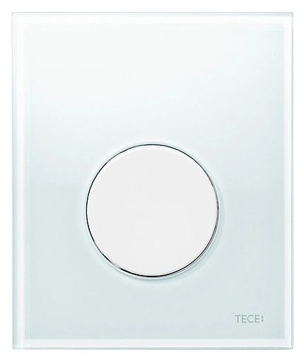 Клавиша смыва для писсуара TECEloop Urinal 9242650 кнопка/белый глянцевый, панель/стекло белый