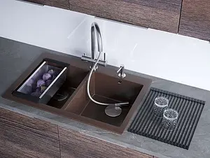 Смеситель для кухни с подключением к фильтру и выдвижным изливом Omoikiri Akita-S-C хром 4994330, 5