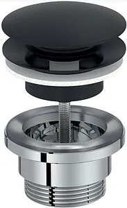 Выпуск автоматический для раковины Jacob Delafon Nouvelle Vague чёрный матовый E30536-BLV Выпуск автоматический для раковины Jacob Delafon Nouvelle Vague чёрный матовый E30536-BLV, 1