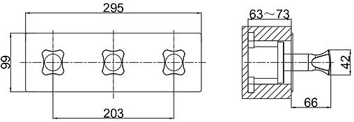 Смеситель для ванны D&K Hessen Grimm хром DA1383201 Смеситель для ванны D&K Hessen Grimm хром DA1383201