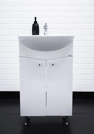 Тумба-умывальник напольная Айсберг Волна 50 белый DA1012T+46200081927581