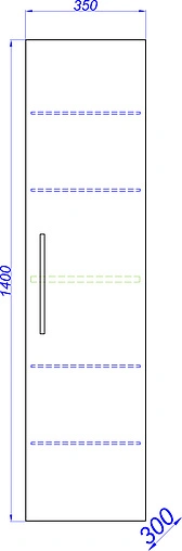 Шкаф-пенал подвесной Aqwella Allegro 35 белый Agr.05.35 Шкаф-пенал подвесной Aqwella Allegro 35 белый Agr.05.35
