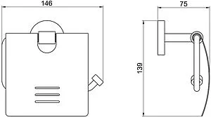 Держатель туалетной бумаги Aquatek Бетта чёрный матовый AQ4609MB, 2