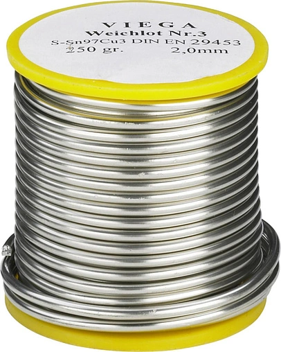 Мягкий припой S-Sn97Cu3 (3мм) катушка 250г Viega 94933 113902