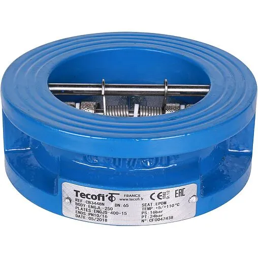 Клапан обратный поворотный двустворчатый межфланцевый Ду65 Ру16 Tecofi CB3448N-EP0065