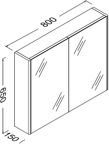 Шкаф-зеркало ISVEA Valero 80 дуб 27VR2074080I Шкаф-зеркало ISVEA Valero 80 дуб 27VR2074080I