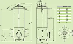 Буферная емкость Drazice NADO 500/300 v1 121380371, 2