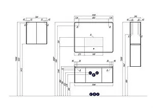 Тумба-умывальник подвесная Aquaton Шерилл 105 белый 1A2063K1SH010, 2