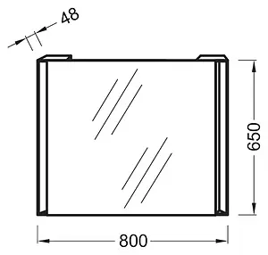 Зеркало с подсветкой Jacob Delafon Reve 80 EB582-NF, 3