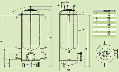 Буферная емкость Drazice NADO 500/300 v1 121380371