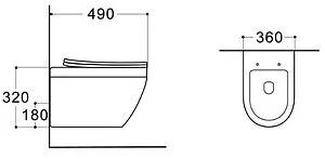 Унитаз подвесной безободковый Aquatek Лея белый AQ1199-00, 2