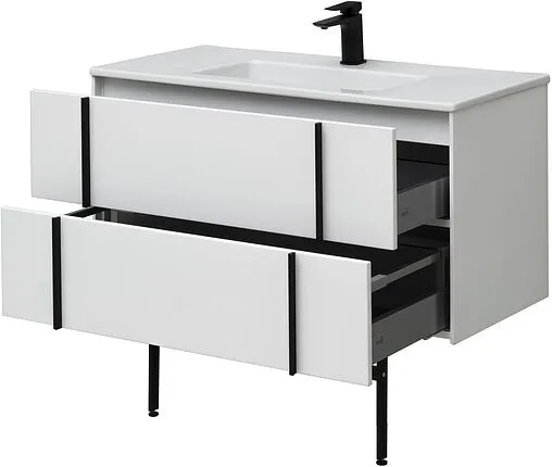 Тумба-умывальник подвесной Allen Brau Reality 100 белый 1.32007.WM+