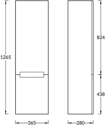 Шкаф-пенал подвесной Kerama Marazzi Buongiorno Plus 36 L белый BGP.130Lh\WHT