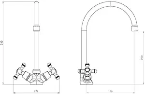 Смеситель для кухни Damixa Retro хром 230000000 Смеситель для кухни Damixa Retro хром 230000000, 2