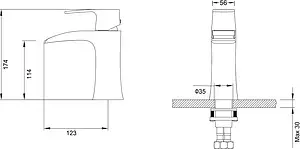 Смеситель для раковины Timo Lumi хром 4261/00Fchrome Смеситель для раковины Timo Lumi хром 4261/00Fchrome, 2