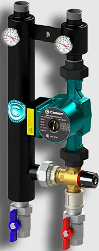 Насосный модуль с термостатическим смесительным клапаном 1"в х 1"н Север R-TS 25/6 1945095 с насосом Север-UPS 25-6 Насосный модуль с термостатическим смесительным клапаном 1"в х 1"н Север R-TS 25/6 1945095 с насосом Север-UPS 25-6