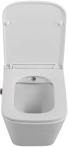 Унитаз подвесной безободковый с функцией биде и встроенным смесителем BelBagno Due белый BB3103CHR-BS/SC