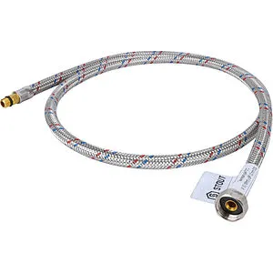 Гибкая подводка для смесителя Stout 1.2м x ½"в x М10x1 L18мм SHF-0030-181015 Гибкая подводка для смесителя Stout 1.2м x ½"в x М10x1 L18мм SHF-0030-181015, 1