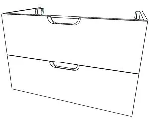 Тумба под умывальник подвесная Домино Classica 80 олива DD2506T, 5