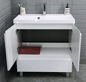 Тумба-умывальник напольная Домино Graffo 80 белый DGr2402T+4670142930037, 5