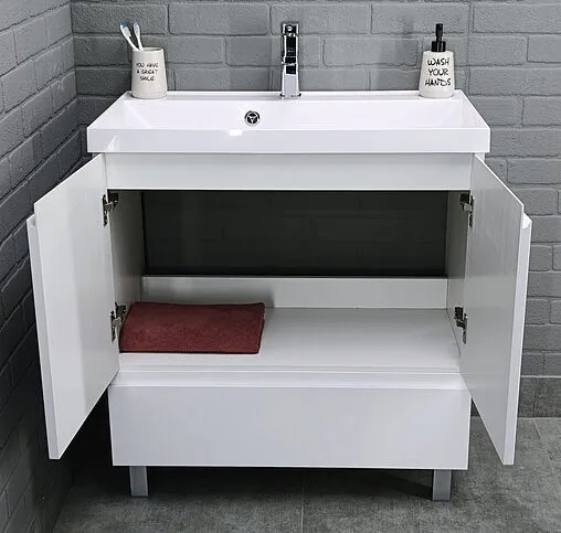 Тумба-умывальник напольная Домино Graffo 80 белый DGr2402T+4670142930037